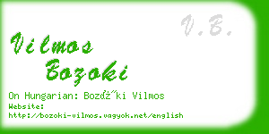 vilmos bozoki business card